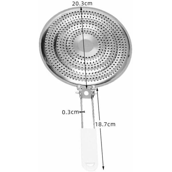 21 cm varme diffuser i rustfritt stål kun for gasskomfyr