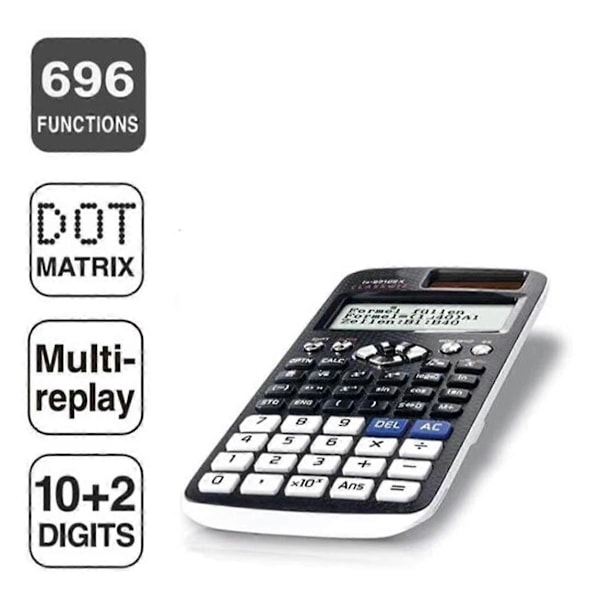 991EX Vetenskaplig Kalkylator Digital Stor Display 696 Funktioner för Mellanstadiet Högstadiet College Solvetenskaplig Kalkylator