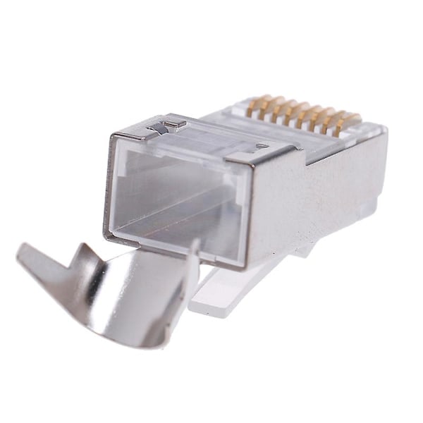 10 stk Cat7 Rj45-kontakt Cat 7 Krystallplugg Skjermet Ftp Rj45 Modulær Kontakt