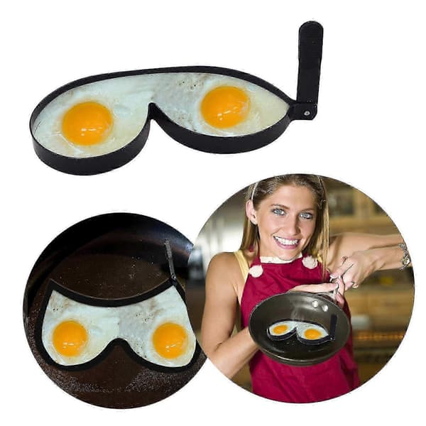 Morsom Eggesteker, Stekeform for Egg, Eggering, Profesjonell Pannekakeform med Håndtak for Stekte EggB SZRH A-V