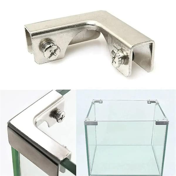 4 stk. L-formede glasfastgørelsesklemmer 2-vejs glas til 6-10 mm møbelhardware glastilbehør