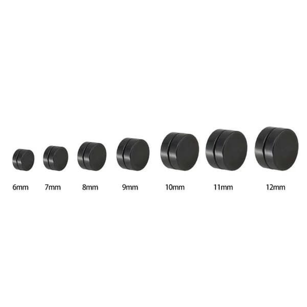 2-pack Guld Magnetisk Fake Piercing Öron Töjning Plug