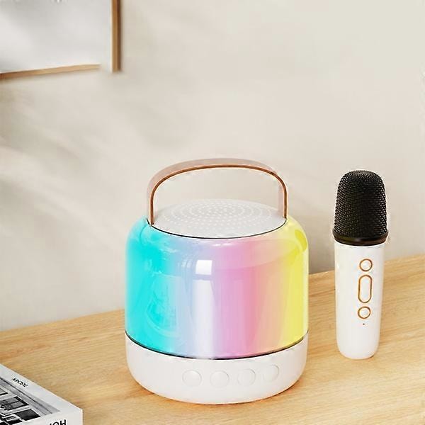 Mini Karaoke-maskin for barn og voksne: 2MIC Bærbar Bluetooth-høyttaler med trådløs mikrofon - Karaoke for jenter i alderen 4 5 6 7 8 9 10 11+ år
