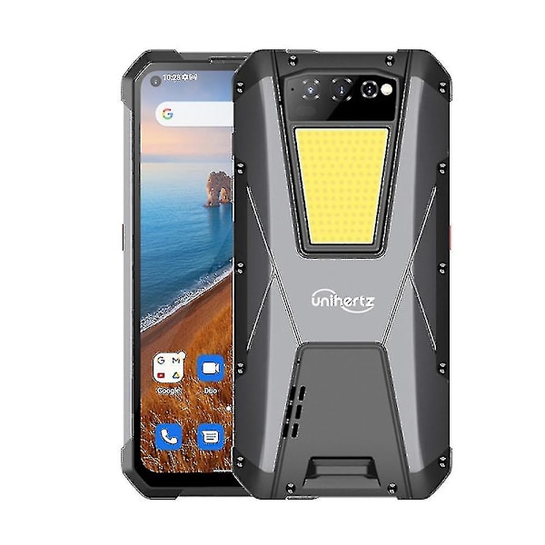 Passer til Unihertz Tank mobiltelefon etui beskyttende cover fuldt transparent almindelig malet læder etui TPU