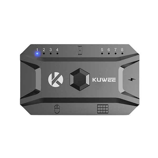 Bluetooth-hub USB 5.0-konverter Trådbunden tangentbord & mus till trådlös hub-adapter Stödjer 8 enheter för