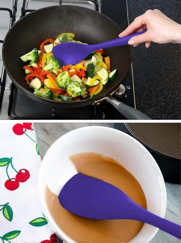 Non-stick silikonspatlar för matlagning Ba (lila)