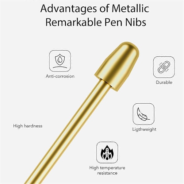 For Remarkable 2 Pennespisser, Metall Remarkable Pennespisser, Erstatningstips/Nib Refill Tilbehør 12 stk 2025th