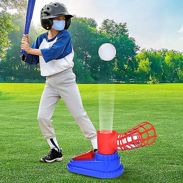 Fotpressad basebollkastningsmaskin, automatisk kastare, aktivt träningsleksaksset, utomhussportspel, presenter för 4-14 år gamla barn, pojkar och
