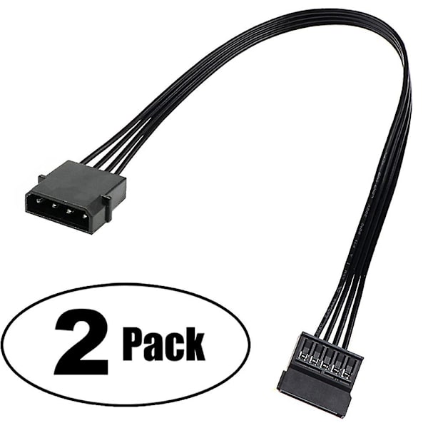 Molex IDE 4-nastainen uros - 15-nastainen naaras SATA-virtamuunninadapterikaapeli kiintolevylle HDD SSD Power E