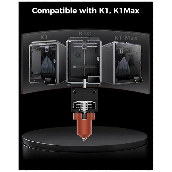 K1 Keramisk Hotend-kit - Snabbväxlande Munstycke, Helmetall Integrerad Extruder Hot End Ersättning för K1 MAX, K1C 3D-skrivare