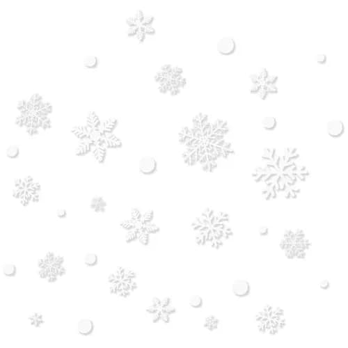 Julevinduesdekoration - Snefnug