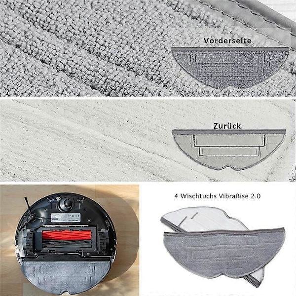 Lisätarvikesarja Roborock S8 Pro Ultra -imurille, 1 kaksoisharjasjärjestelmän pääharjat