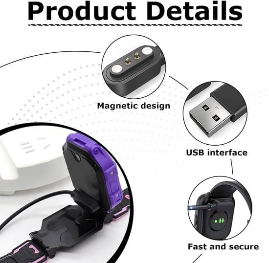 2 stk universell USB 2-pinners magnetisk smartklokkelader (2,84 mm, modell A+B)