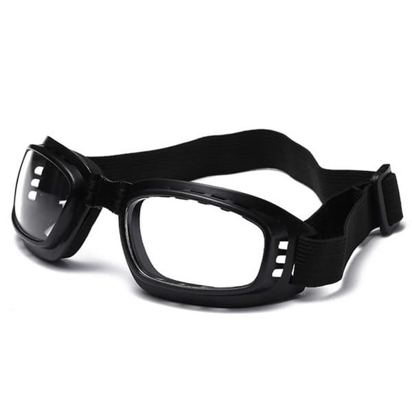 Motorcycle Goggles Retro MC Black Clear Glass