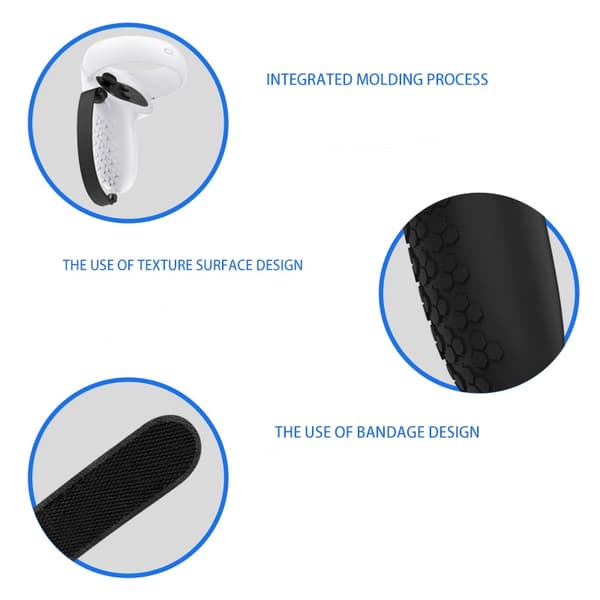 Protective Silicone Handle Cover for Meta/Oculus Quest 2 White