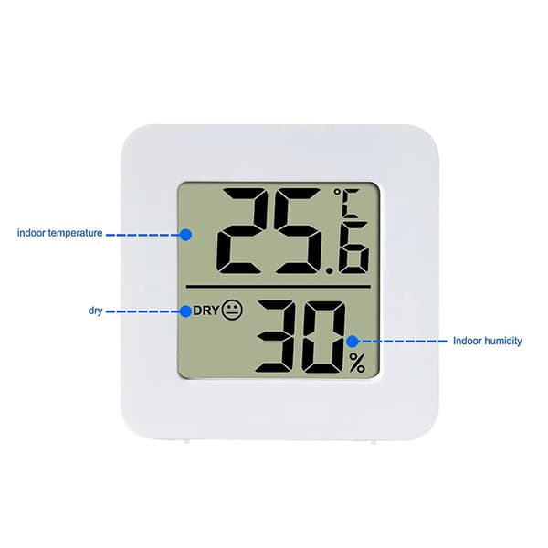 Pakke med 4 LCD Intelligente Hygrometer, Rumtermometer, Digital Indendørs Termometer til Indendørsområder