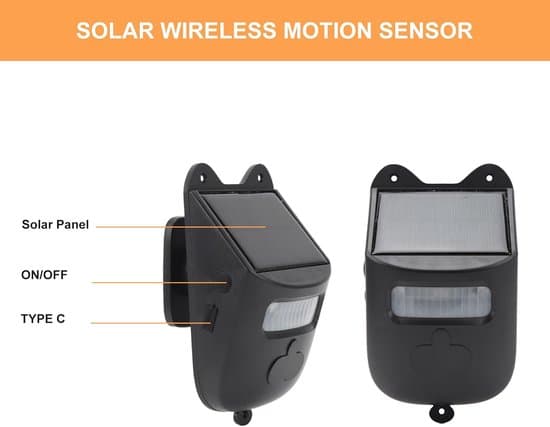 Wireless Driveway Alarm - Motion Detector Set - Extra Security - Solar Powered - 300 Meter Range - Black