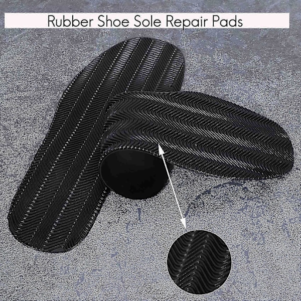 1 Par DIY Stick On Full Soles Häl & Handflata Skoreparation Antislip Griprubber Pads 29x11.5x0.2cm