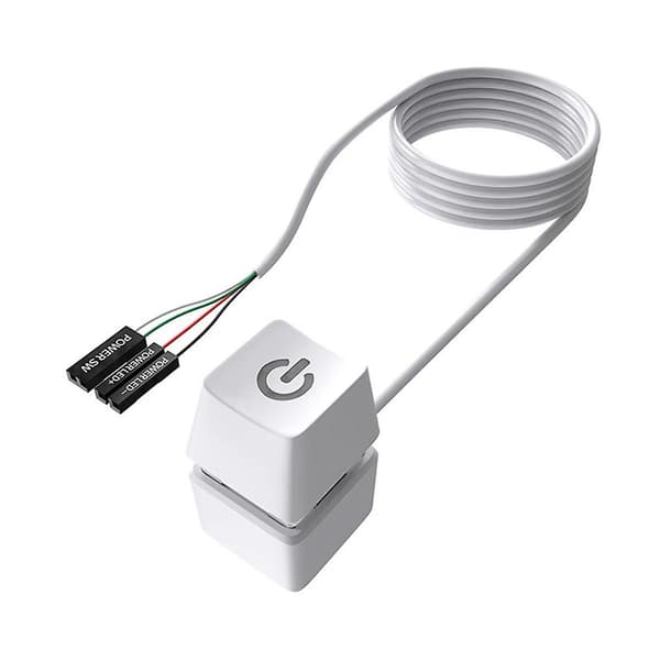 Led-ljus dator skrivbord switch pc moderkort extern startknapp förlängningskabel för Ho