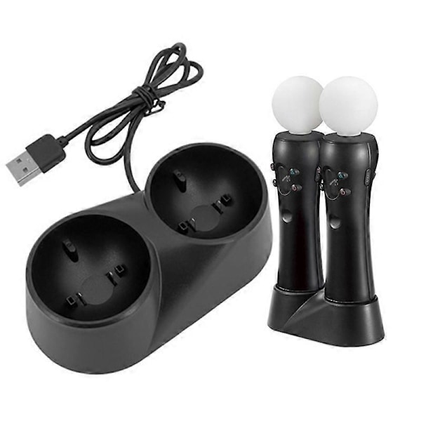 KJH-PSVR-Laddningsstation med dubbla portar Gamepad Handkontroll Laddare Speltillbehör för Snoy