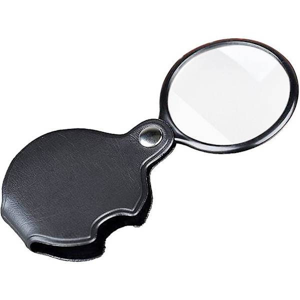 Mini Taitettava Taskuluuppi 5x Suurennuksella ja 50mm Halkaisijalla Nahkakotelolla