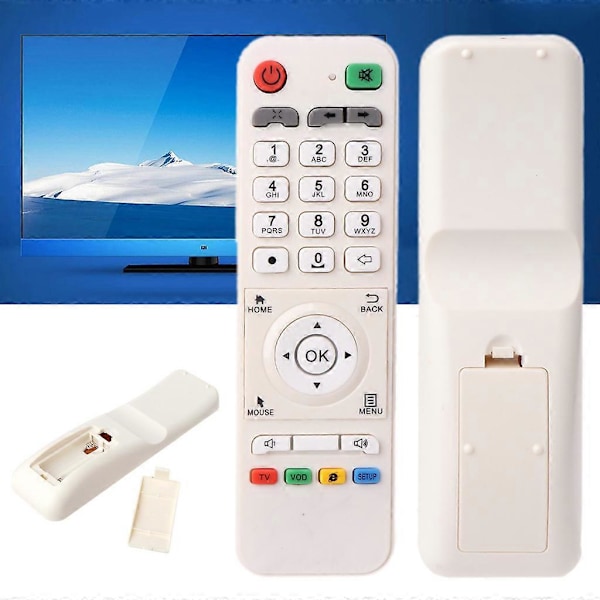 Fjärrkontroll för Great Bee Iptv Arabisk Box Ersättningsdel Vit 2024THO