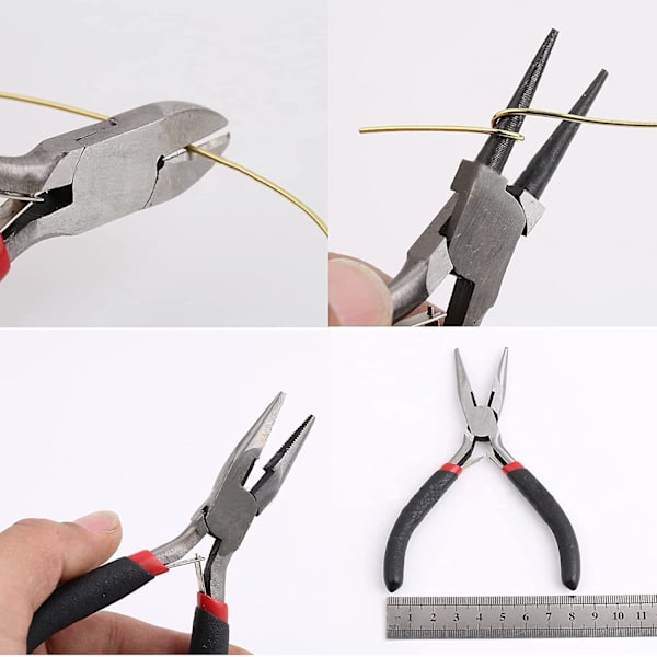 Inherited 5 kpl Helmi Korut Pyöreäkärkiset Pihdit DIY Työkalu Sähkö- ja Puutöihin, DIY Korujen Valmistukseen (pieni)