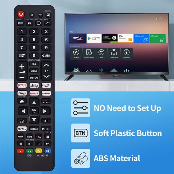 LG Smart TV Universal Compatible Remote Control | Fits All LG TVs
