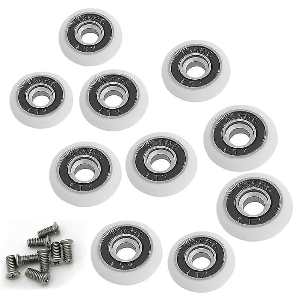 Sats med 8 Ersättningshjul för 19 mm Duschdörr