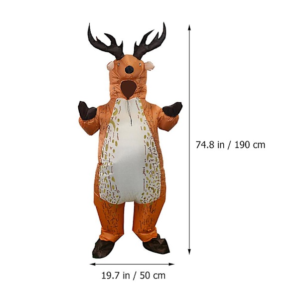Kostymer Män Air Blow Uppblåsbar Dräkt Uppblåsbar Älg Kostym Uppblåsbar Maskeraddräkt Ren Overall