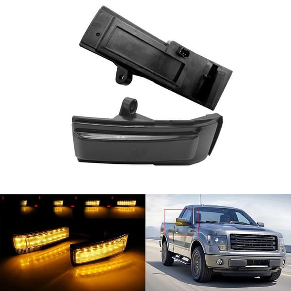 LED Dynamisk Sidespejl Blinklys Blinklys til 2015-2021 FL3Z-13B375-AA