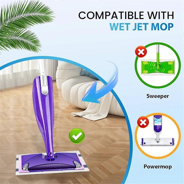36 kpl kertakäyttöisiä moppityynyjen täyttöpakkauksia Swiffer Wet Jet Spray Mop -moppiin - Wet Jet -tyynyt kaikille lattiatyypeille