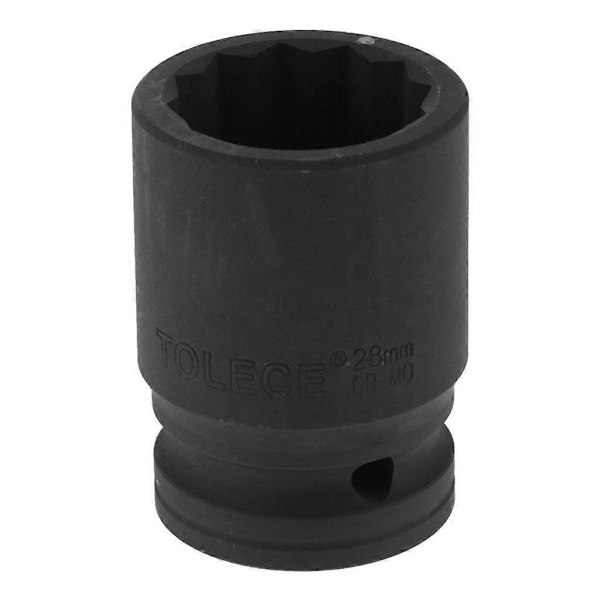 28mm 3/4\" DRIV DYP SLAGSKRUTREKKERPIPE 12 KANT ENKEL HEX NAVMUTTER
