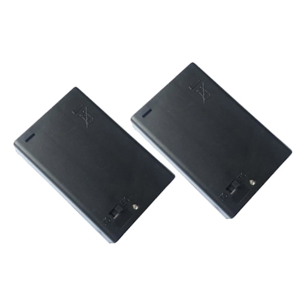 2 Stykker Professionel AA Batteriholder Udskiftning Sort til Varmesokker
