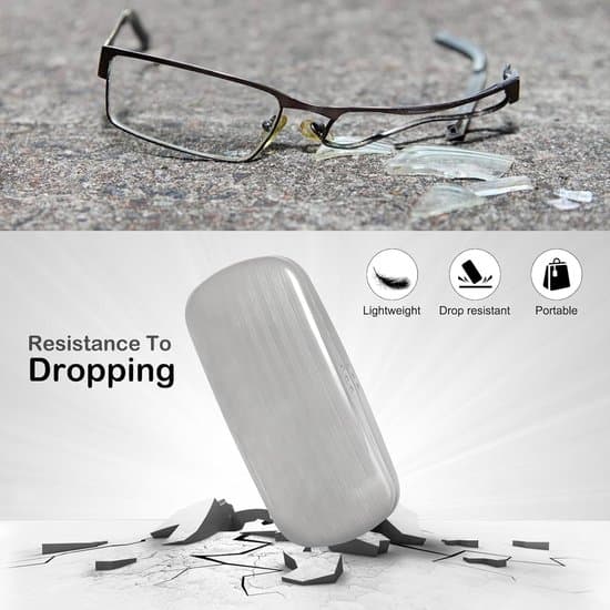 Metal Eyeglass Case - Hard Eyeglass Case - Secure Storage - Robust Metal Construction - Universal Size - Silver