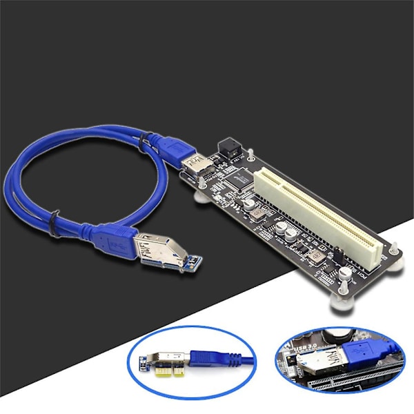 PCI-E - DUAL PCI -sovitinkortti, tukee WINXP/WIN7/WIN8/WIN10/WIN11, muovia