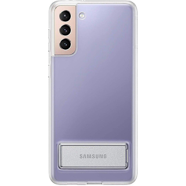 Virallinen Samsungin suojakotelo Galaxy S21+/5g:lle, kirkas ja suojaava, telineellä