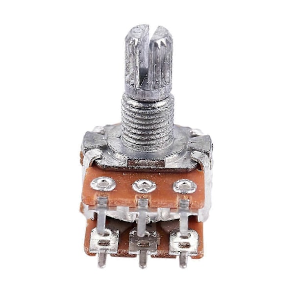 2 stk. B20K 20K Ohm 8mm Aksel PCB-montert Lineær Dobbel Potensiometer