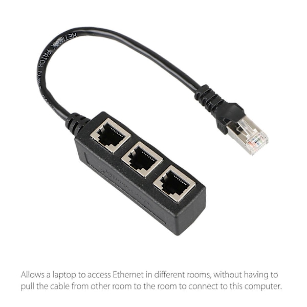 Ethernet Splitter Kabel til Højhastigheds DSL-deling, Ren Kobber Guldbelagt Nål for Stabil Transmission, Nem Installation og Portabilitet for