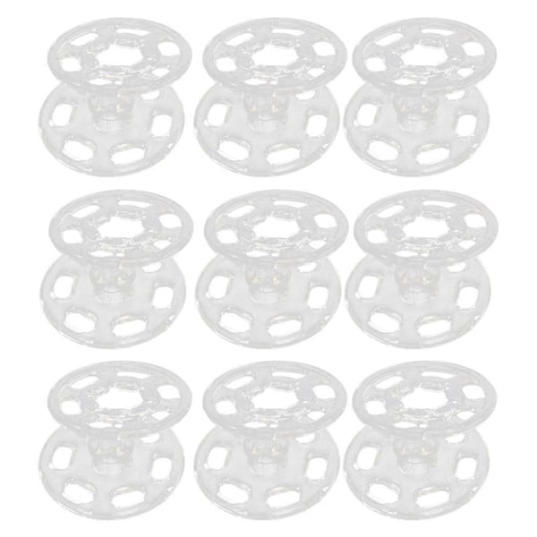 100 stk. Klare Skjorteknapper Kåpe Trykknapper Usynlige Trykknapper Festemidler Press Stud DIY Sy Tilbehør (15mm) 2025th