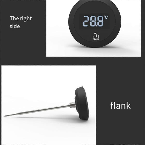 Digital Touch Screen Termometer IP65 Vandtæt Termometer med Rustfri Stål Probe til Kaffe Mælkekande