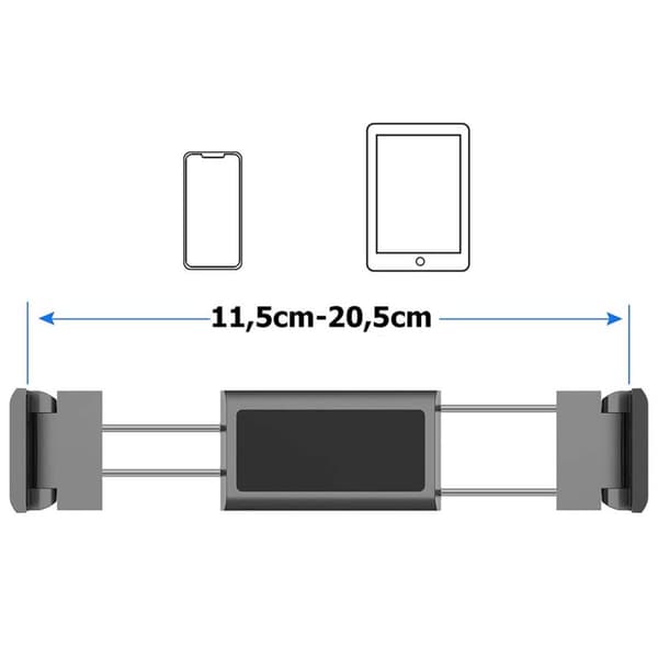 Niskatukiteline tabletti | Matkapuhelin- ja tablettiteline autoon
