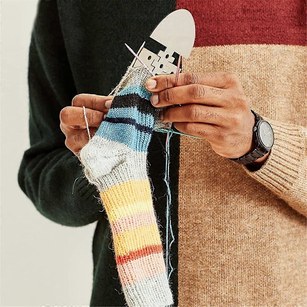 6 st Träsockblockare för Stickning, Justerbara Sockblockare för Stickblockare Stickning Virkning S