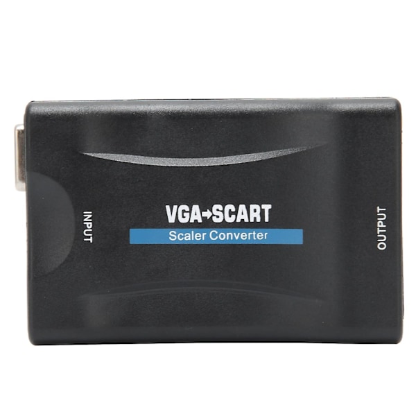 VGA till SCART-omvandlare HD-videoadapter Datortillbehör med fjärrkontroll Laddningskabel Svart-YM
