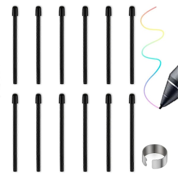 Standard pennspetsar för WACOM, 12 st Svarta ersättningspennspetsar för Wacom Intuos Pro, Wacom IMo