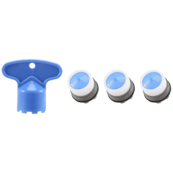 1,2 GPM Kranutbytesdel Insatsfilter, Begränsare Luftningshuvud, 16,5 Mm, 4-pack (Blå+Svart)