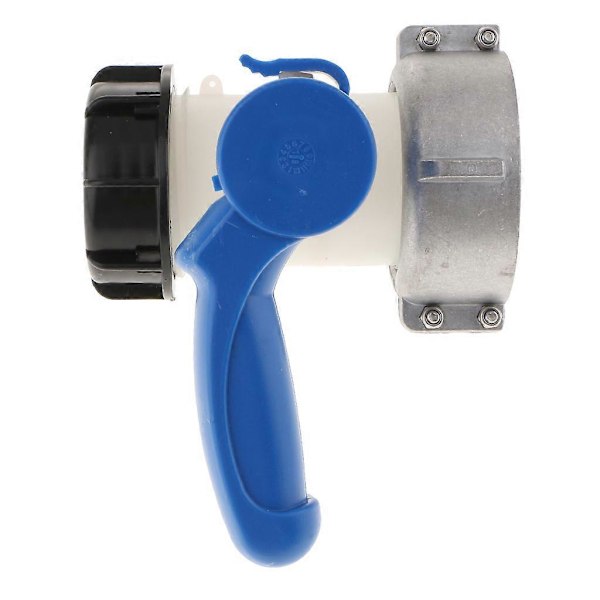 IBC-letkun vesitankin Camlock-sovitin palloventtiili 75 mm - 55 mm kierteellä 1000 litran tynnyreille, hapon- ja emäksenkestävä
