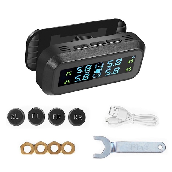 Däcktrycksövervakningssystem för husvagn/trailer, RV TPMS med 4 externa sensorer