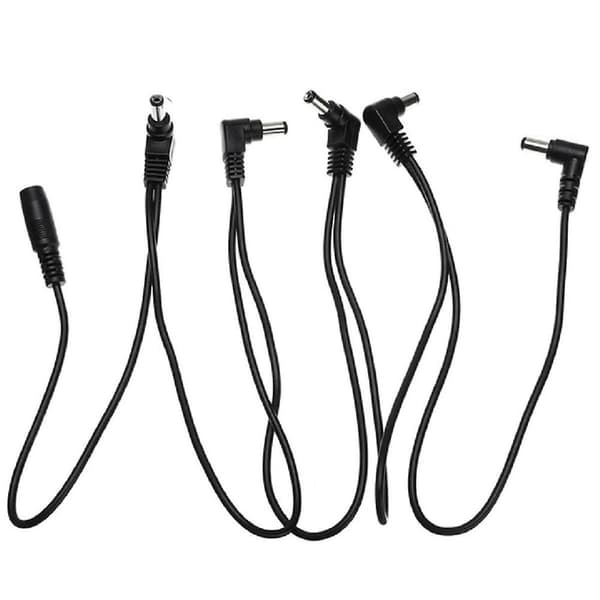 Daisy Chain-kabel 1 till 5 vägar gitarr effektpedal tillbehör 9V DC adapterkontakt strömkabel