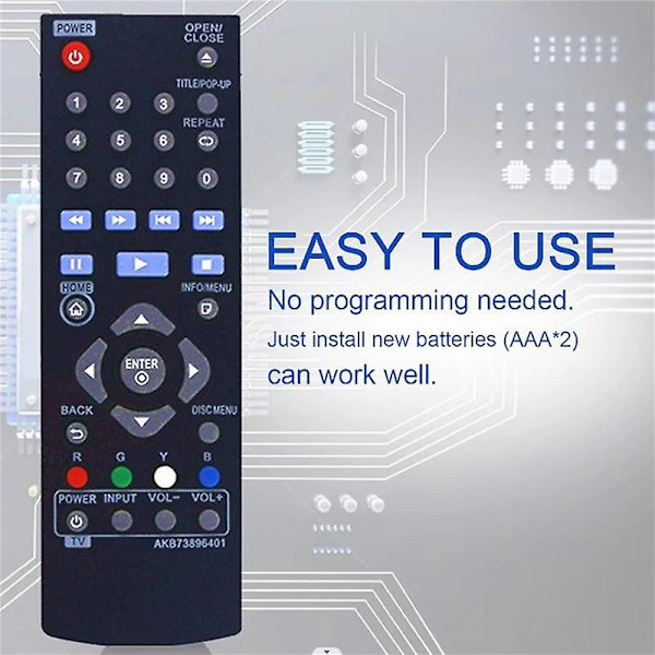 Kaukosäädin AKB73896401 LG Blu-ray DVD-soittimelle BP135 BP335W BP300 BP340